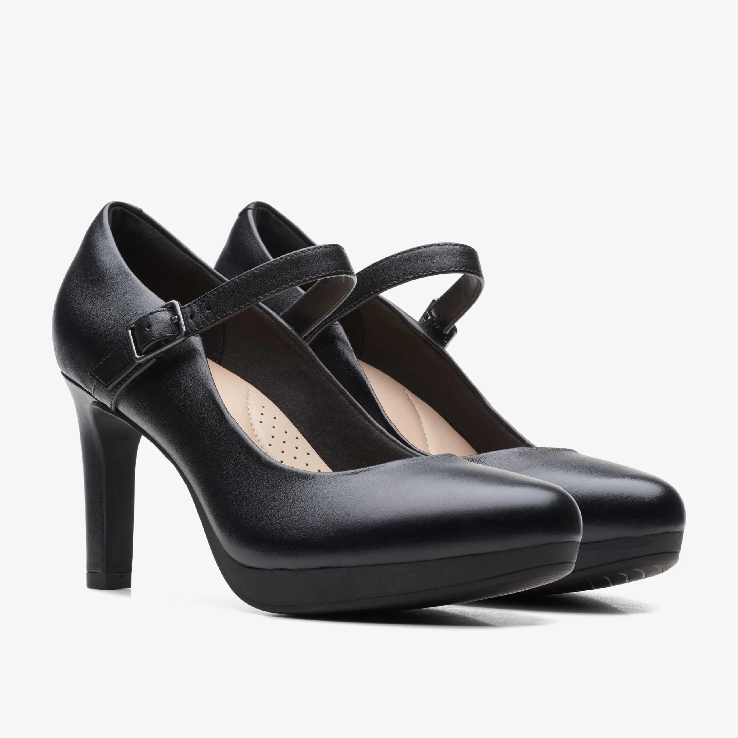 Ambyr Shine Black Leather|Clarks