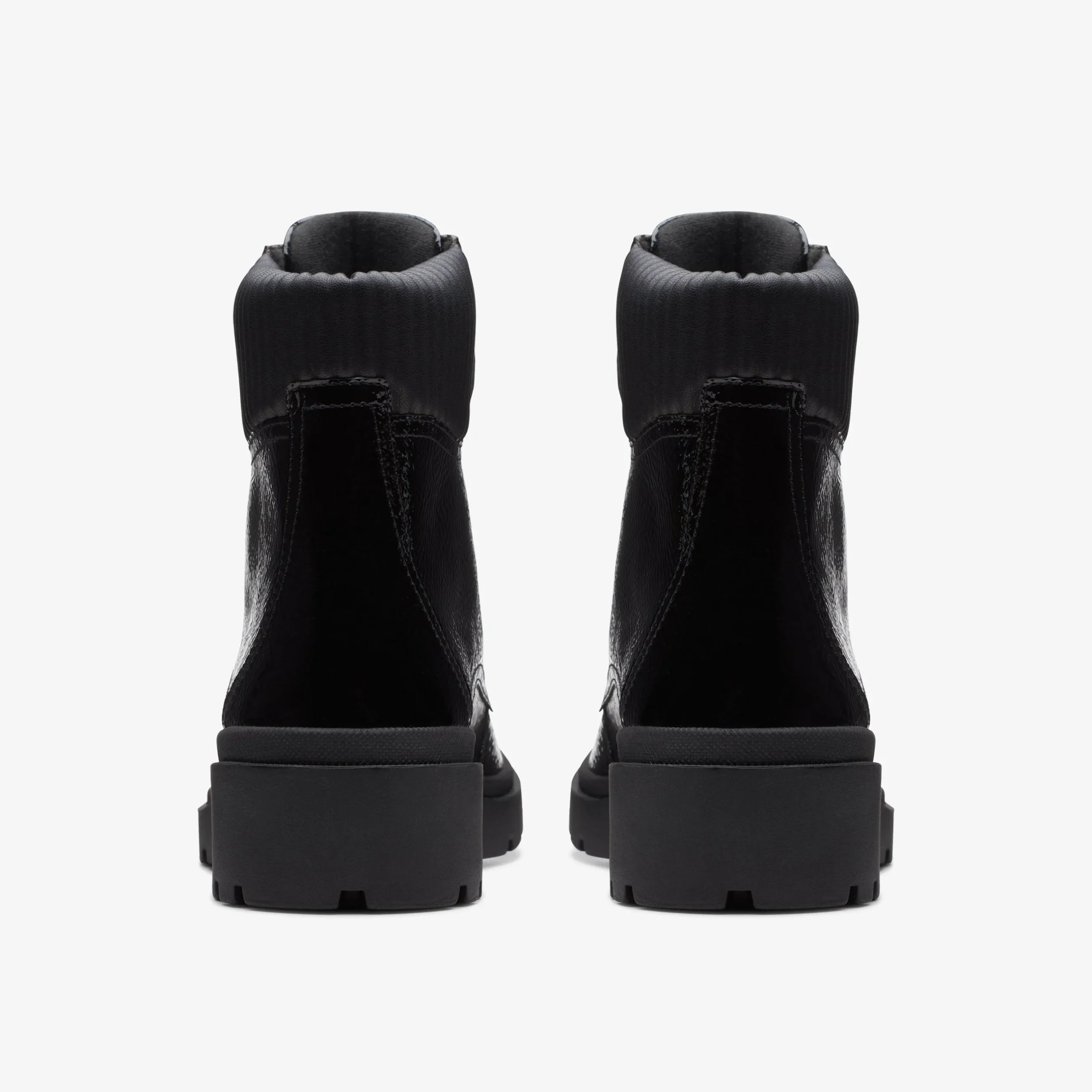 Calla Zip Black Crinkle Patent|Clarks Clearance