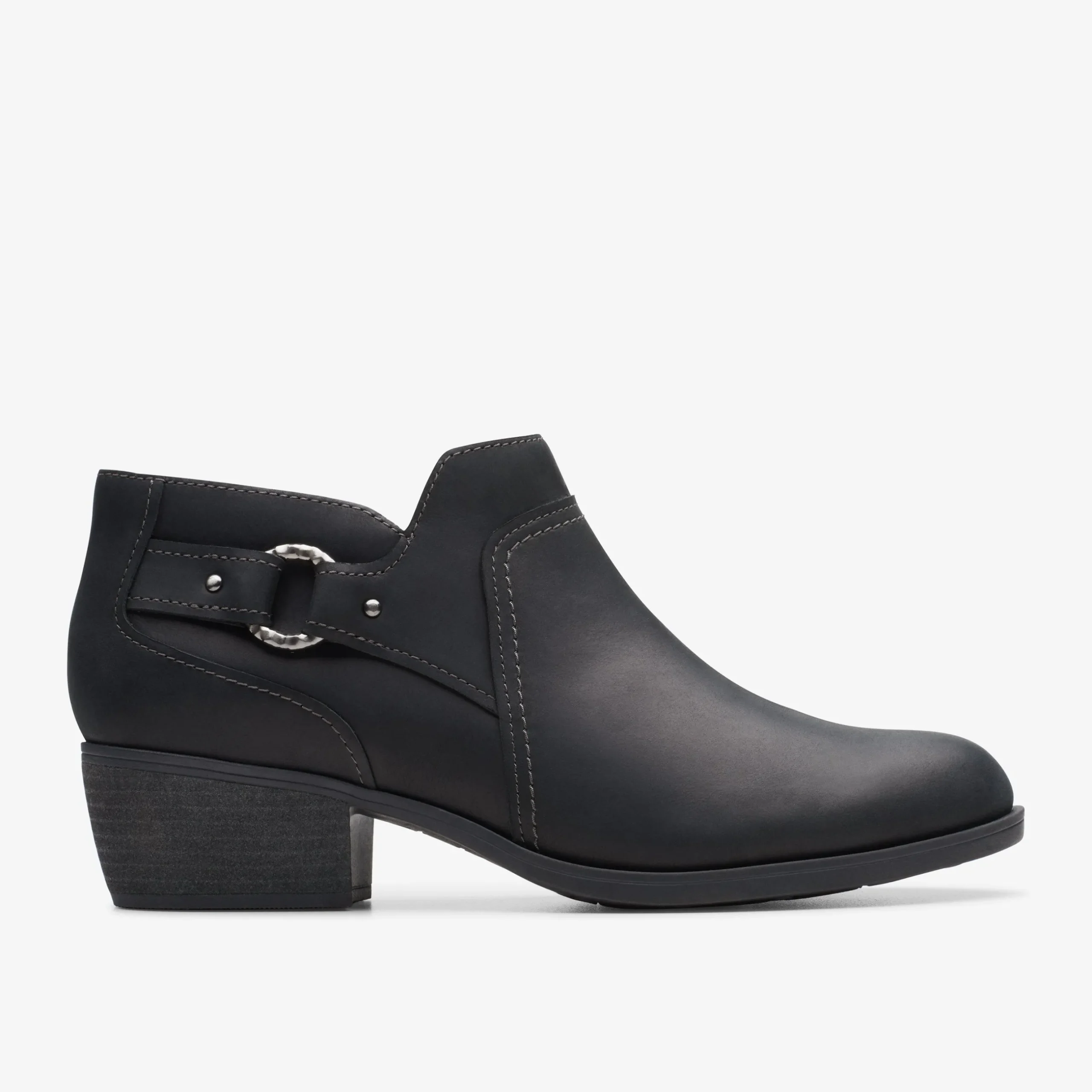 Charlten Grace Black Oily Leather|Clarks Online
