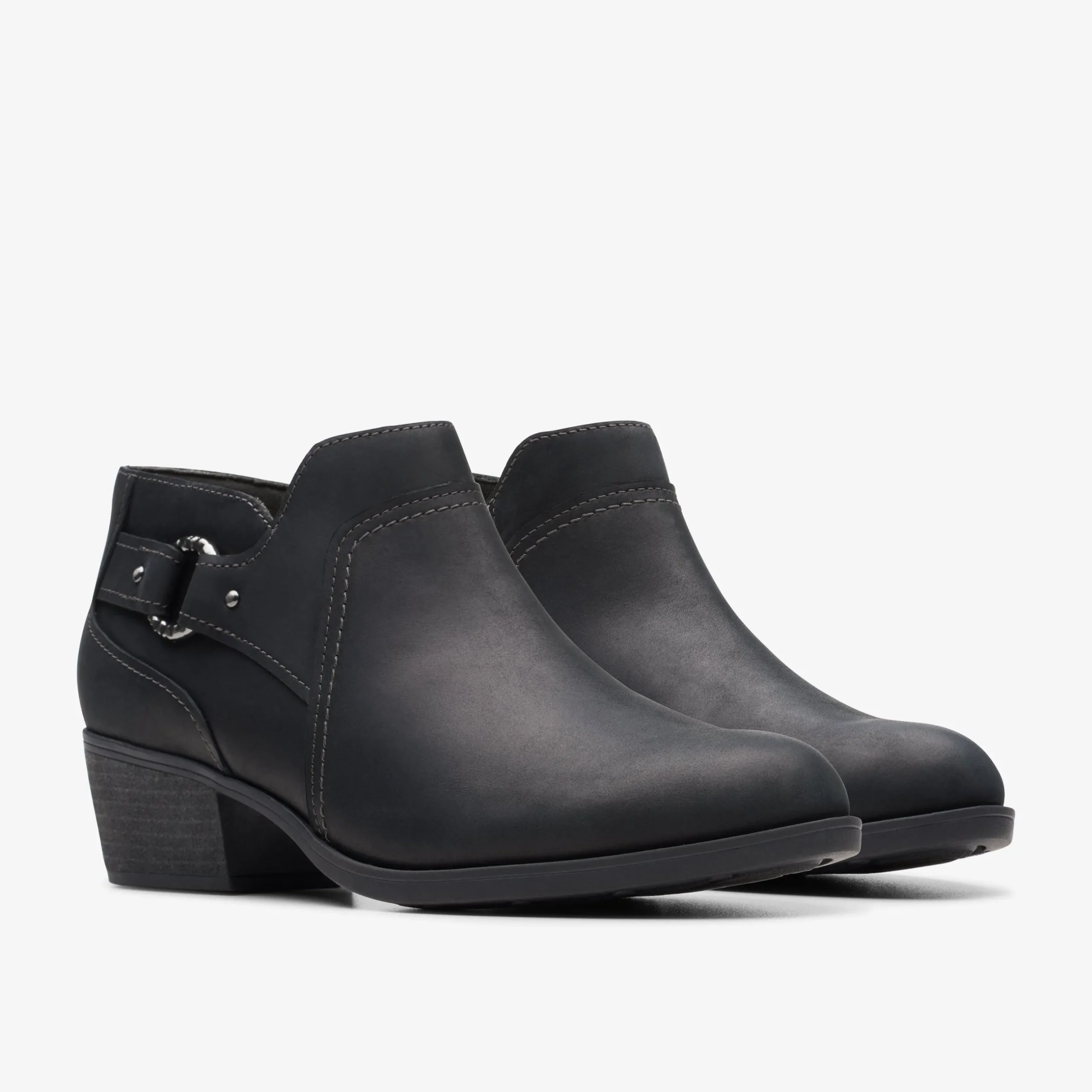 Charlten Grace Black Oily Leather|Clarks Online