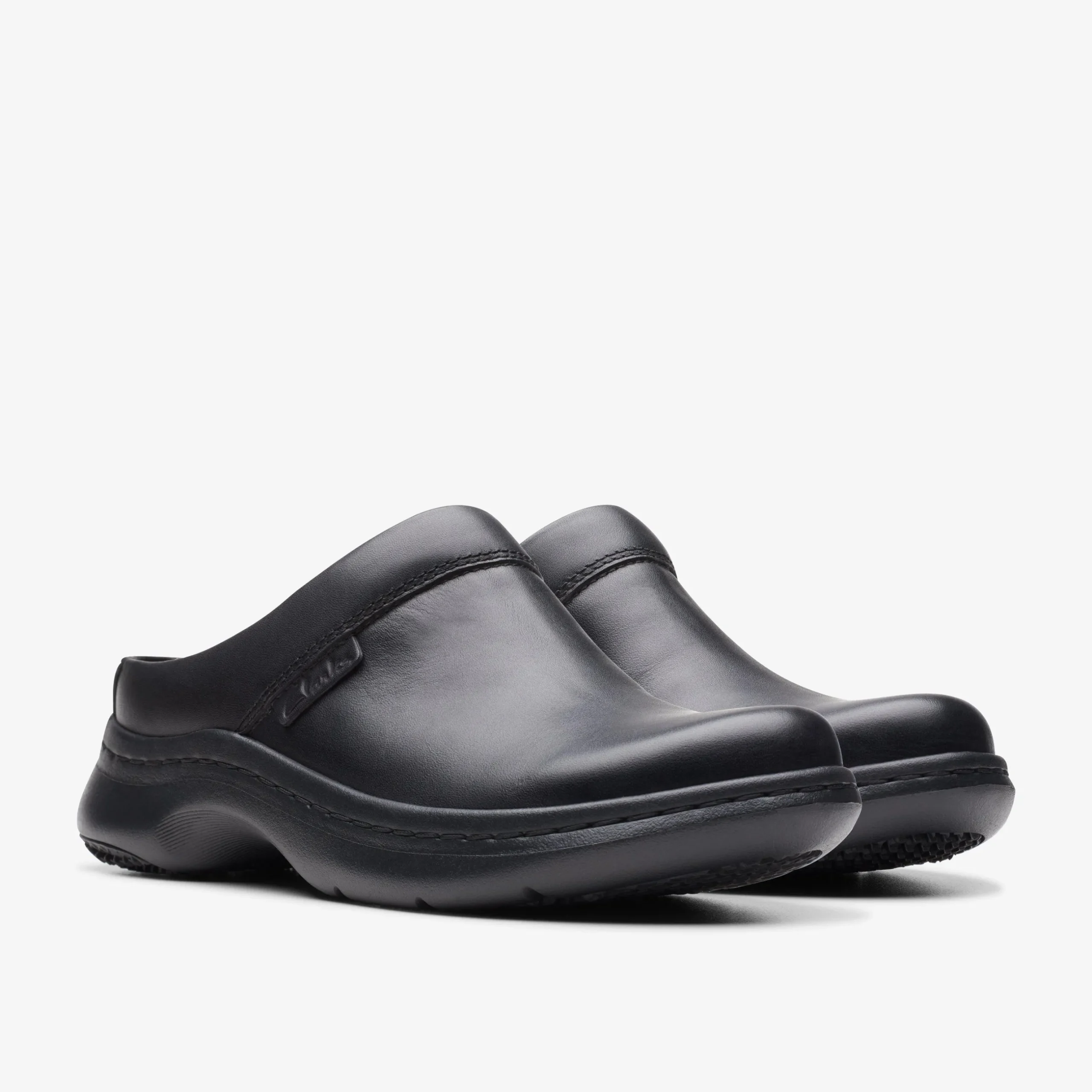 Pro Clog Black Leather|Clarks Online