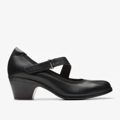 Emily 2 Mabel Black Leather|Clarks Discount