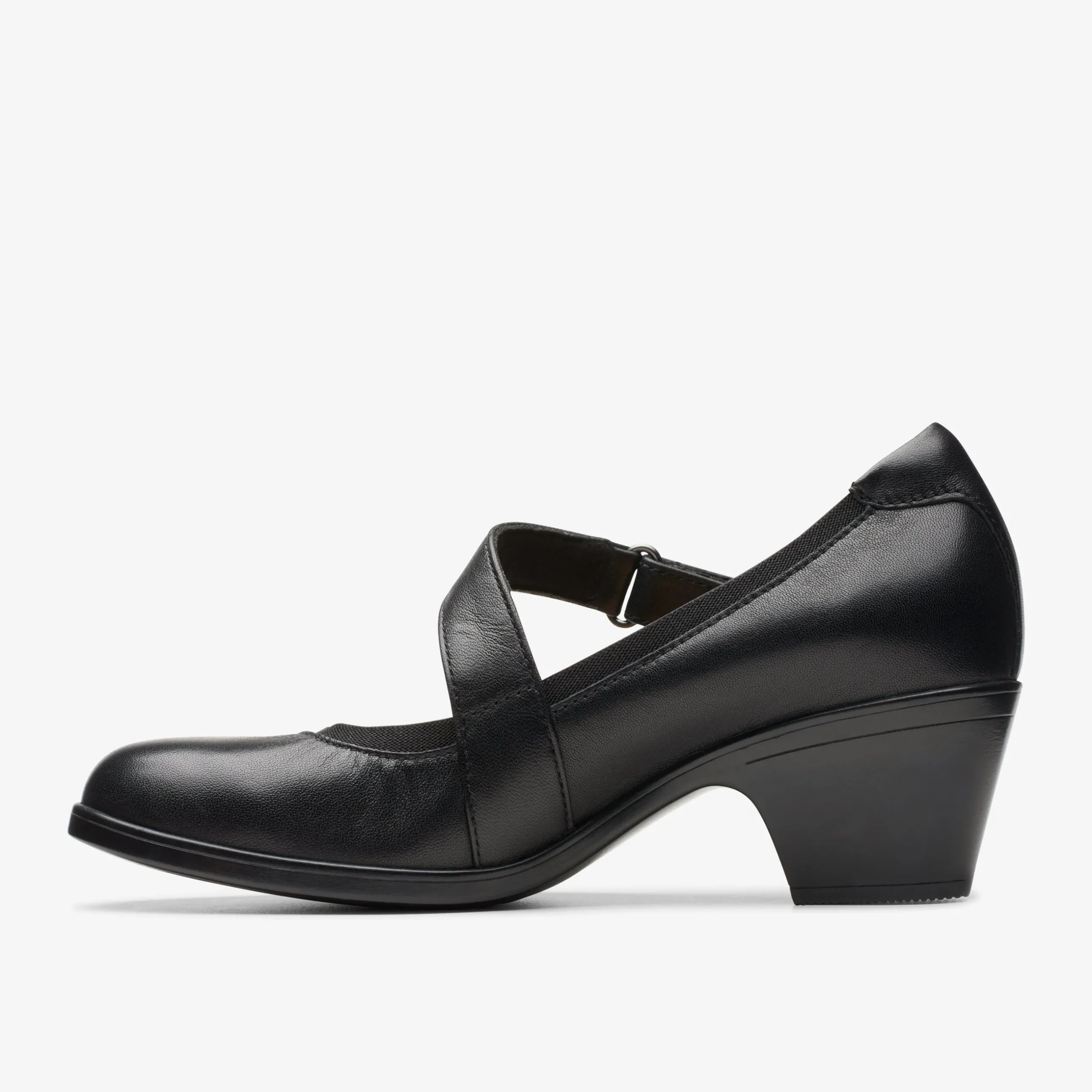 Emily 2 Mabel Black Leather|Clarks Discount