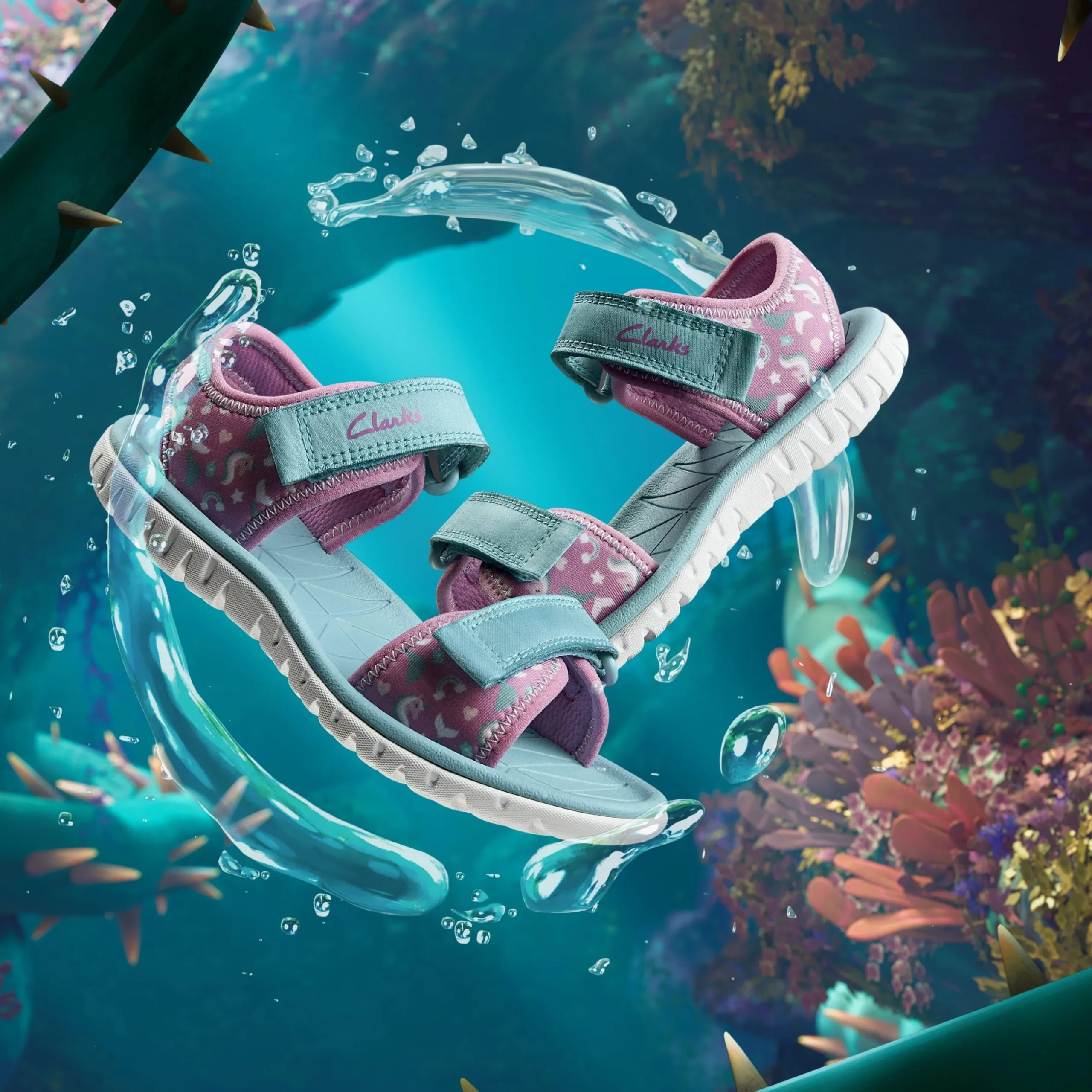 Surfing Tide Kid Hot Pink|Clarks Outlet