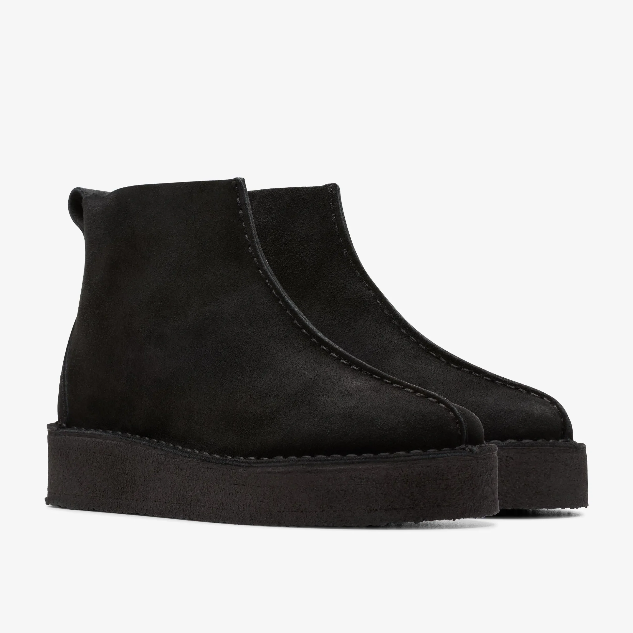 Trek Wedge Boot Black Suede|Clarks New