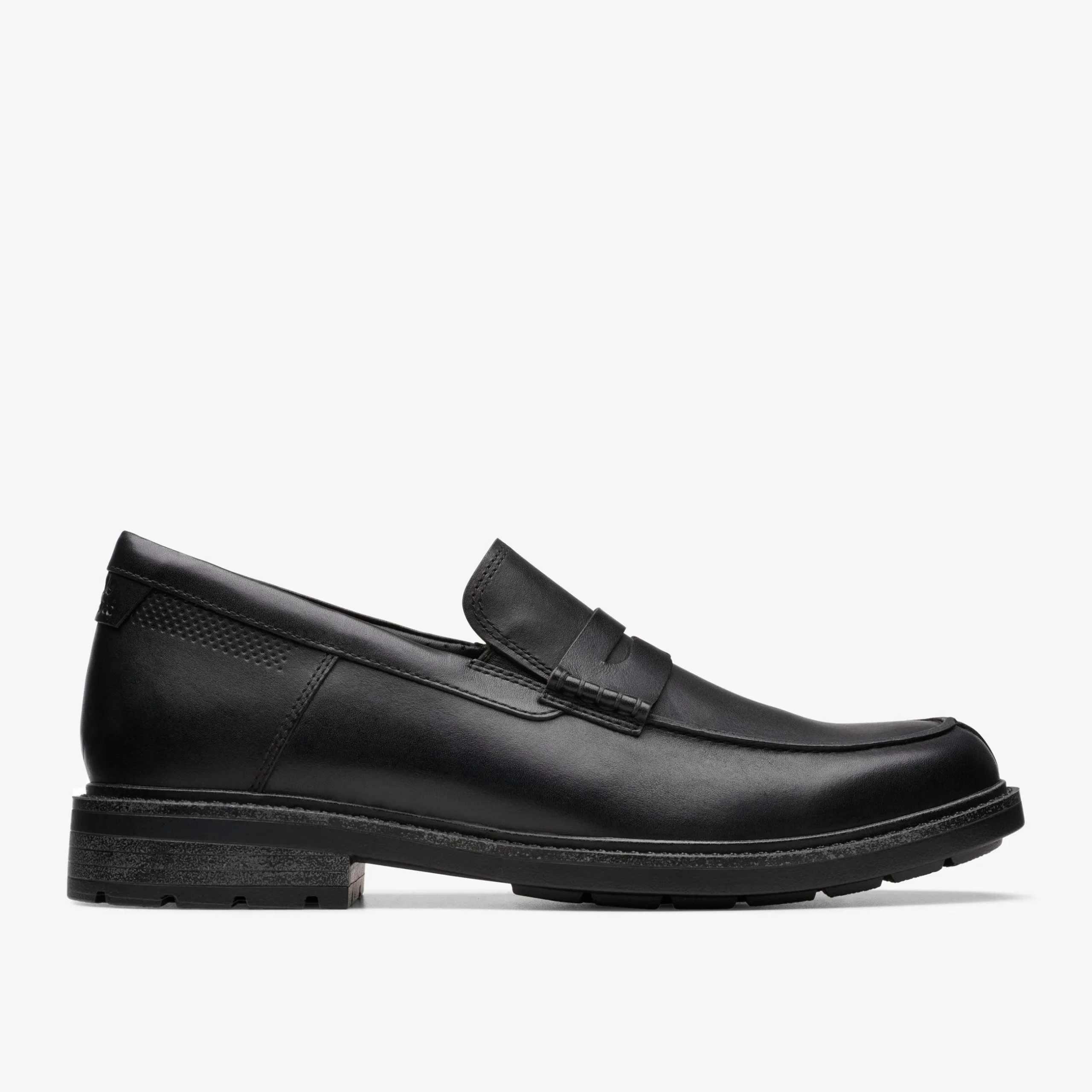 Un Shire Step Black Leather|Clarks Hot