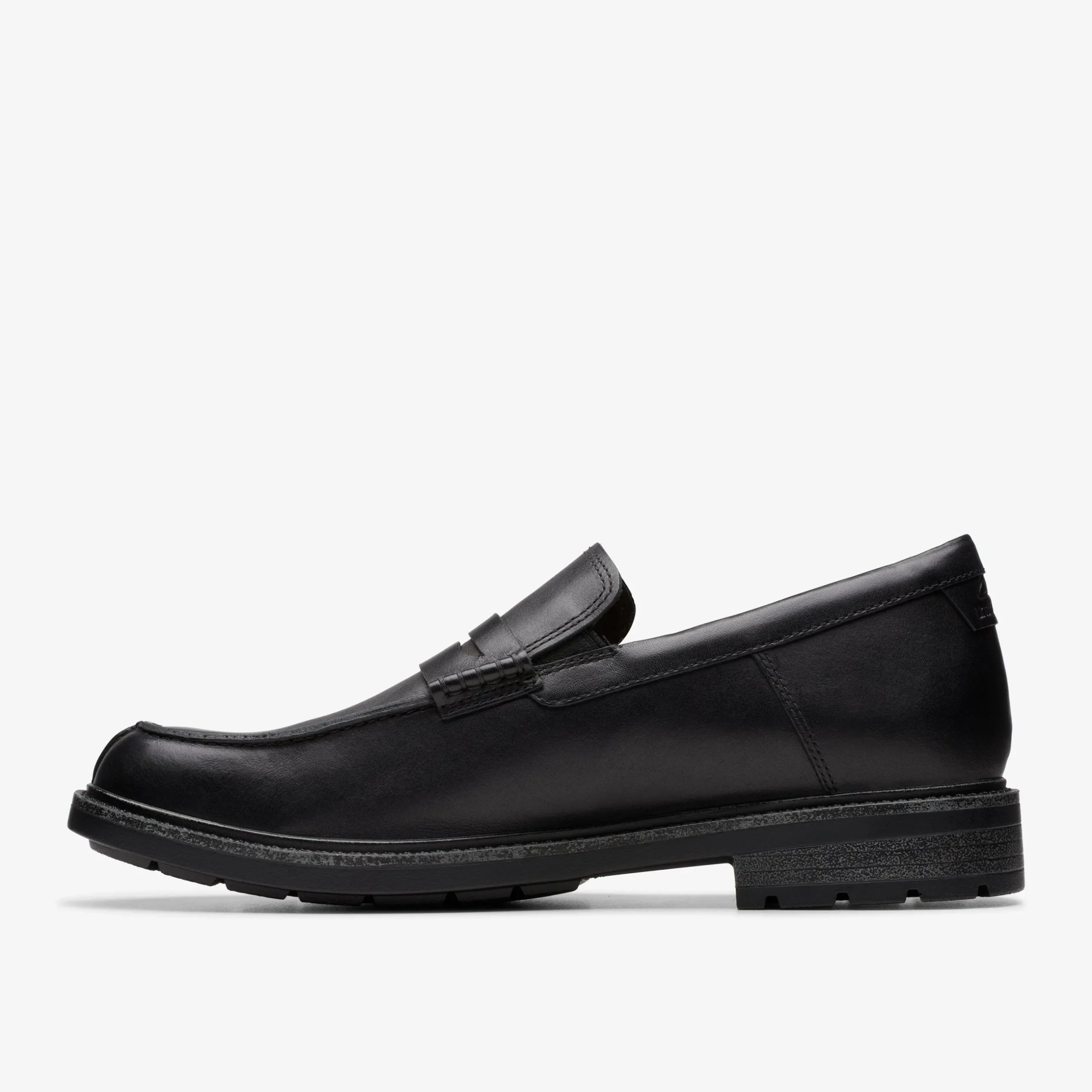 Un Shire Step Black Leather|Clarks Hot