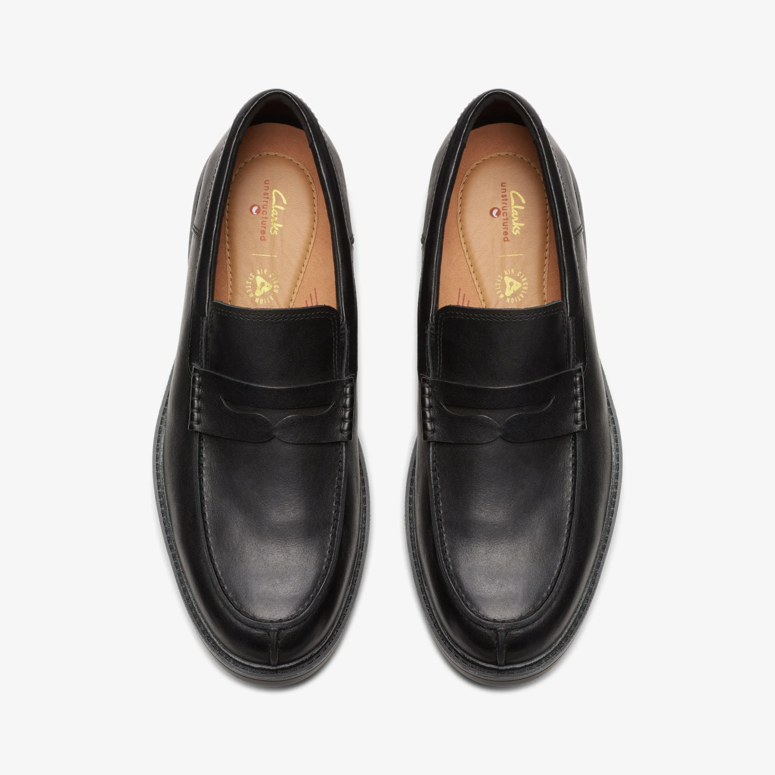 Un Shire Step Black Leather|Clarks Hot