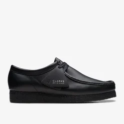 Wallabee Black Leather|Clarks Clearance